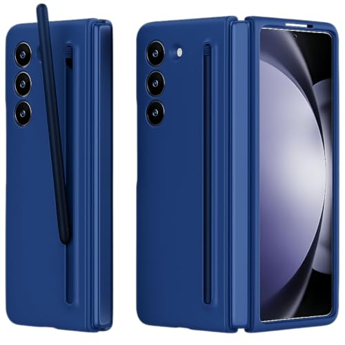 Tech Trendz TechTrendz Ultra Slim Premium Case for Samsung Galaxy Z Fold 7 with Built in Compact S Pen Holder and Storage Slot (Fold 7 - Dark Blue) - Image 1