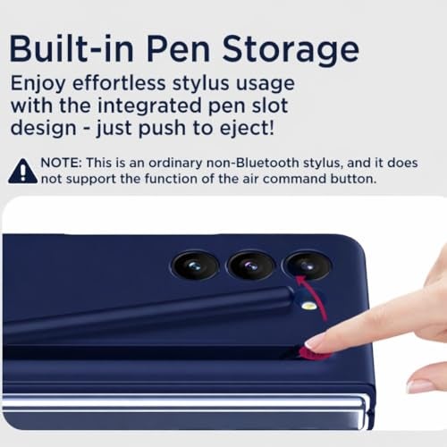 Tech Trendz TechTrendz Ultra Slim Premium Case for Samsung Galaxy Z Fold 7 with Built in Compact S Pen Holder and Storage Slot (Fold 7 - Dark Blue) - Image 5