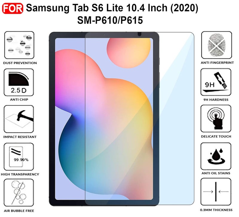 Cedo زجاج مقسى لجهاز سامسونج تاب S6 لايت (10.4 بوصة) SM-P610/P615 (2020) | واقي شاشة زجاج مقسى شفاف لجهاز سامسونج جالاكسي تاب S6 لايت (10.4 بوصة) SM-P610/P615 (2020) - Image 4