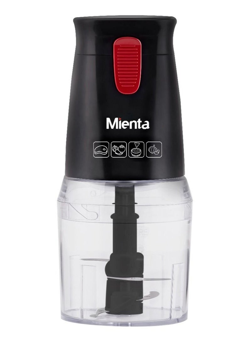 Mienta - Mienta CH2331B Mini Chopper Double Blade – Black - Image 1
