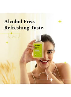 Perfora Perfora Lemon Mint Mouthwash - 300ml | Alcohol-Free Mouth Wash Liquid With Probiotics, Hyaluronic Acid, & Vitamin C | Freshens Breath & Removes Germs | No Artificial Flavor | Mouthwash For Oral Care  - Image 2