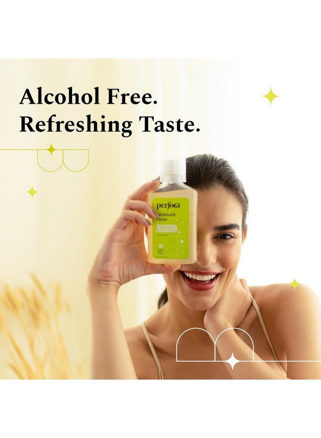 بيرفورا غسول الفم بيرفورا بالليمون والنعناع - 300 مل | سائل غسول للفم خالٍ من الكحول مع البروبيوتيك وحمض الهيالورونيك وفيتامين سي | ينعش النفس ويزيل الجراثيم | بدون نكهة صناعية | غسول للفم للعناية بالفم - Image 2