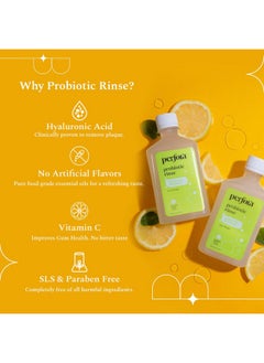 Perfora Perfora Lemon Mint Mouthwash - 300ml | Alcohol-Free Mouth Wash Liquid With Probiotics, Hyaluronic Acid, & Vitamin C | Freshens Breath & Removes Germs | No Artificial Flavor | Mouthwash For Oral Care  - Image 4