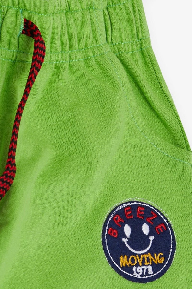 Breeze Girls & Boys Boy's Bottom with Smiling Face Crest Embroidered Lace Accessory 1-4 Years, Pistachio Green  - Image 4