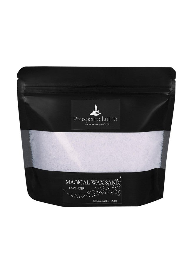 PROSPERRO LUMO by Parkash Candles Non Toxic Luxury Powder Candles - Refillable Sand Wax with 20 Wicks || 200 Gram || Candle Making || Home Decor (Lavender) - Image 2