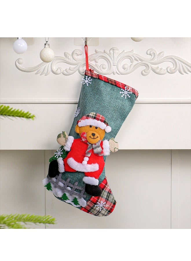 إسكدنيا عيد الميلاد جوارب حقائب عيد الميلاد موقد معلق الجوارب الأحذية لعطلة ديكور عيد الميلاد - Image 1