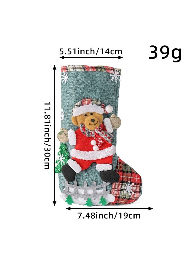إسكدنيا عيد الميلاد جوارب حقائب عيد الميلاد موقد معلق الجوارب الأحذية لعطلة ديكور عيد الميلاد - Image 2