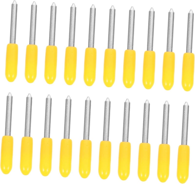 Yellow Cutter Blades 20Pcs High Precision for Engraving Lettering Reflective Film Adhesive Tape - Image 1