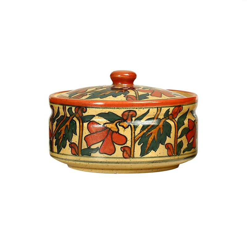 Caffeine دونغا سيراميك يدوية الصنع بنقشة زهور البرتقال (مجموعة من 1)