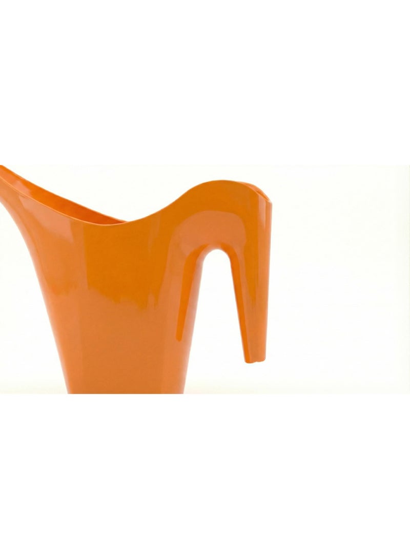 Orange Plastic Long Spout Watering Can 2-Litre Capacity for Indoor & Outdoor Houseplants - Manual Garden Watering Pot & Supplies - Image 3