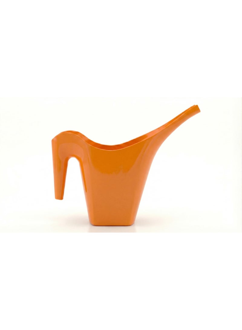 Orange Plastic Long Spout Watering Can 2-Litre Capacity for Indoor & Outdoor Houseplants - Manual Garden Watering Pot & Supplies - Image 1