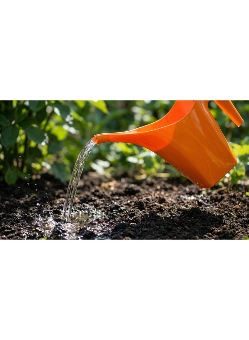 Orange Plastic Long Spout Watering Can 2-Litre Capacity for Indoor & Outdoor Houseplants - Manual Garden Watering Pot & Supplies - Image 5