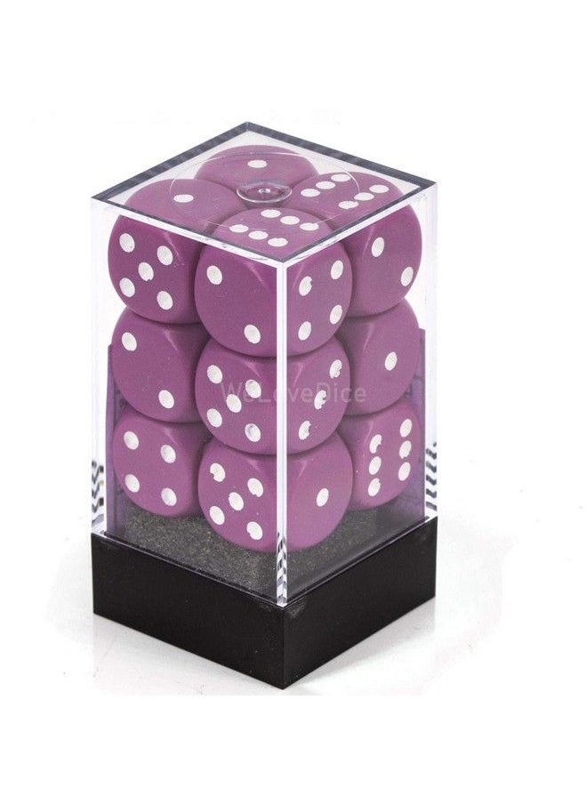 Chessex - Dnd Dice Set D&D Dice16Mm Opaque Light Purple And White Plastic Polyhedral Dice Setdungeons And Dragons Dice Includes 12 Dice D6 Various (Chx25627) - Image 1