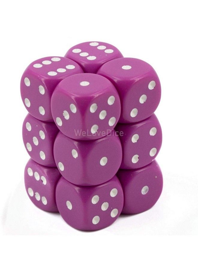 Chessex - Dnd Dice Set D&D Dice16Mm Opaque Light Purple And White Plastic Polyhedral Dice Setdungeons And Dragons Dice Includes 12 Dice D6 Various (Chx25627) - Image 1