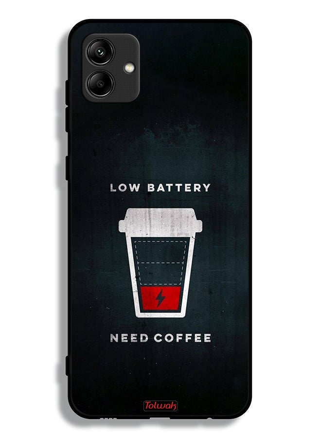 Tolwak Samsung Galaxy A04 Protective Case Cover Low Battery Need Coffee - Image 1