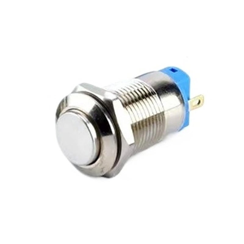 مفتاح زر معدني 12 مم ذاتي القفل مع ضوء LED دائري أحمر مقاوم للماء 5 فولت 12 فولت 24 فولت 220 فولت مع موصل - Image 1