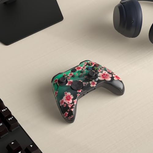 DreamController Cherry Blossom Custom X-box Controller Wireless compatible with X-box One/Series X/S Proudly Customized in USA with Permanent HYDRO-DIP Printing (NOT JUST A SKIN) - Image 2