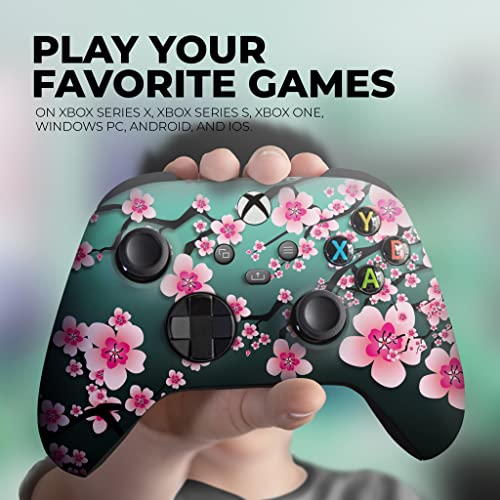 DreamController Cherry Blossom Custom X-box Controller Wireless compatible with X-box One/Series X/S Proudly Customized in USA with Permanent HYDRO-DIP Printing (NOT JUST A SKIN) - Image 5
