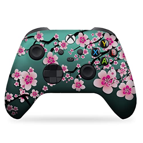 DreamController Cherry Blossom Custom X-box Controller Wireless compatible with X-box One/Series X/S Proudly Customized in USA with Permanent HYDRO-DIP Printing (NOT JUST A SKIN) - Image 1