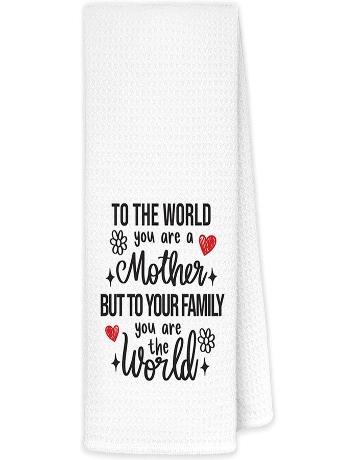 JINYO Mom Gifts Kitchen Towels, for Mom Dish Towels Tea Towels, Mother Mom Gifts from Daughters Sons, Best Mom Gifts Hand Towels for Bathroom, Kitchen Gifts for Mom, 16x24 Inch - Image 1