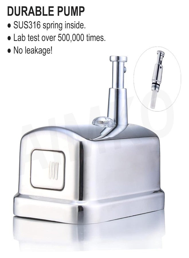 AIMKO Stainless Steel Handwash Dispenser Bottle, Easy Push Button | Elegant Design | Silver |Easy to Refill Soap Dispenser | Wall Hand Wash Dispenser Bottles for Bathroom and Kitchen (1000 ml) - Image 5