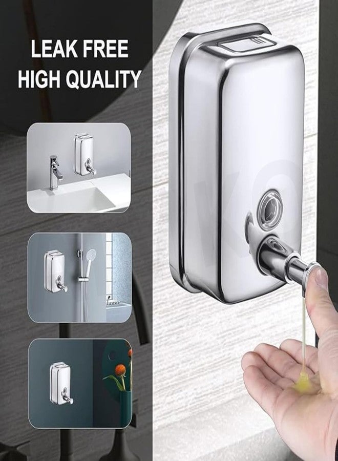AIMKO Stainless Steel Handwash Dispenser Bottle, Easy Push Button | Elegant Design | Silver |Easy to Refill Soap Dispenser | Wall Hand Wash Dispenser Bottles for Bathroom and Kitchen (1000 ml) - Image 4