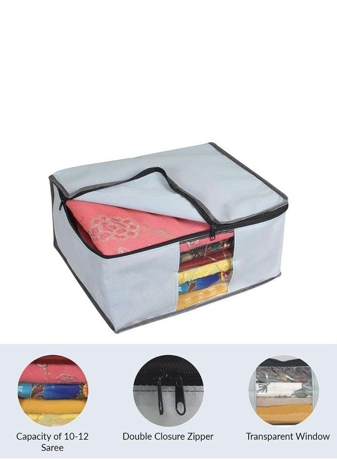 Vidhi14 Vidhi 14 Saree Cover High- Storage Bag For Organizer Big in size Floral and Printed,of (Sky Red) of, 6 - Image 3