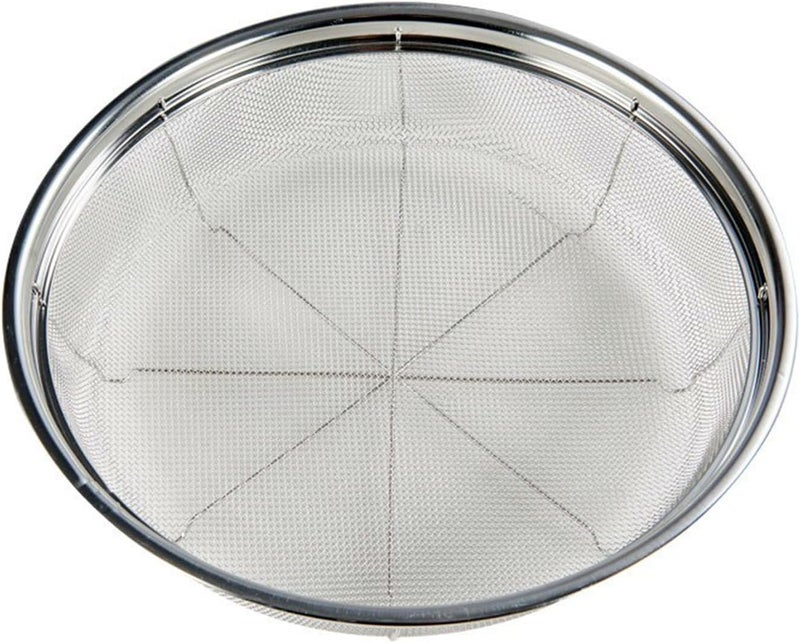 DOPMEP Fine Mesh Strainer for Kitchen, Stainless Steel Colander Bowl for Pasta, Rice, Fruit, Metal Net Baskets with Resting Base - Strain, Drain, Rinse （Diameter 9.84 inch） - Image 1