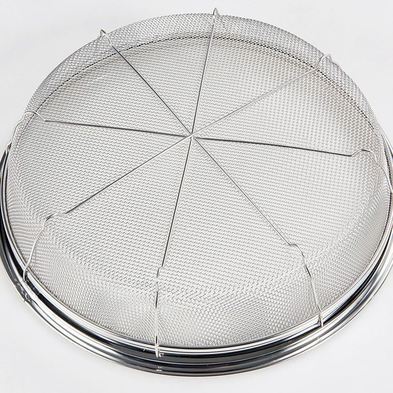 DOPMEP Fine Mesh Strainer for Kitchen, Stainless Steel Colander Bowl for Pasta, Rice, Fruit, Metal Net Baskets with Resting Base - Strain, Drain, Rinse （Diameter 9.84 inch） - Image 3
