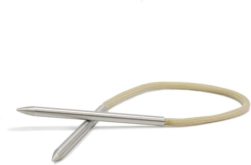 Luzen 5Pcs Stainless Steel 550 Paracord Fids Lacing Stitching Weaving Needles Weaving String Stick Needle Weave Tool, Silver - Image 2