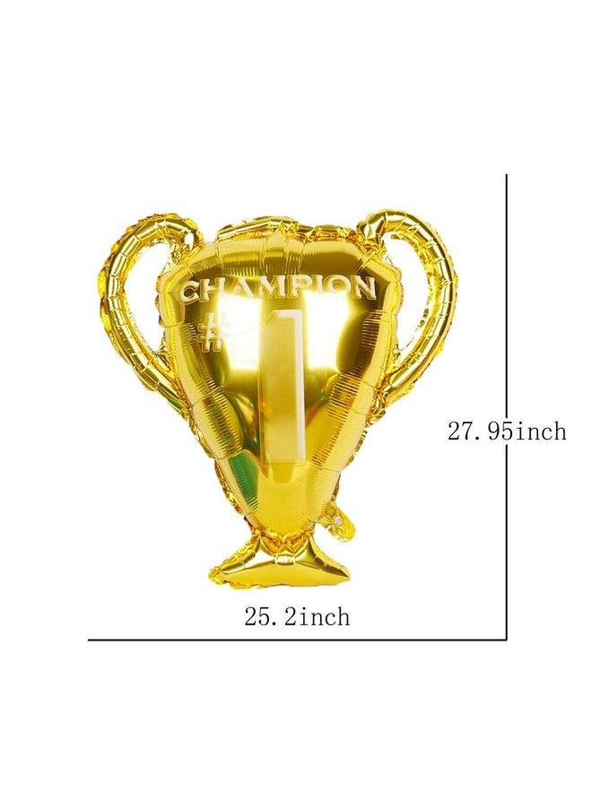 ALY - Soccer Party Balloons Supplier 5Pcs Championship Trophy Balloon And Soccer Foil Balloons For Kids Birthday Baby Shower Soccer Theme Party Decorations - Image 1
