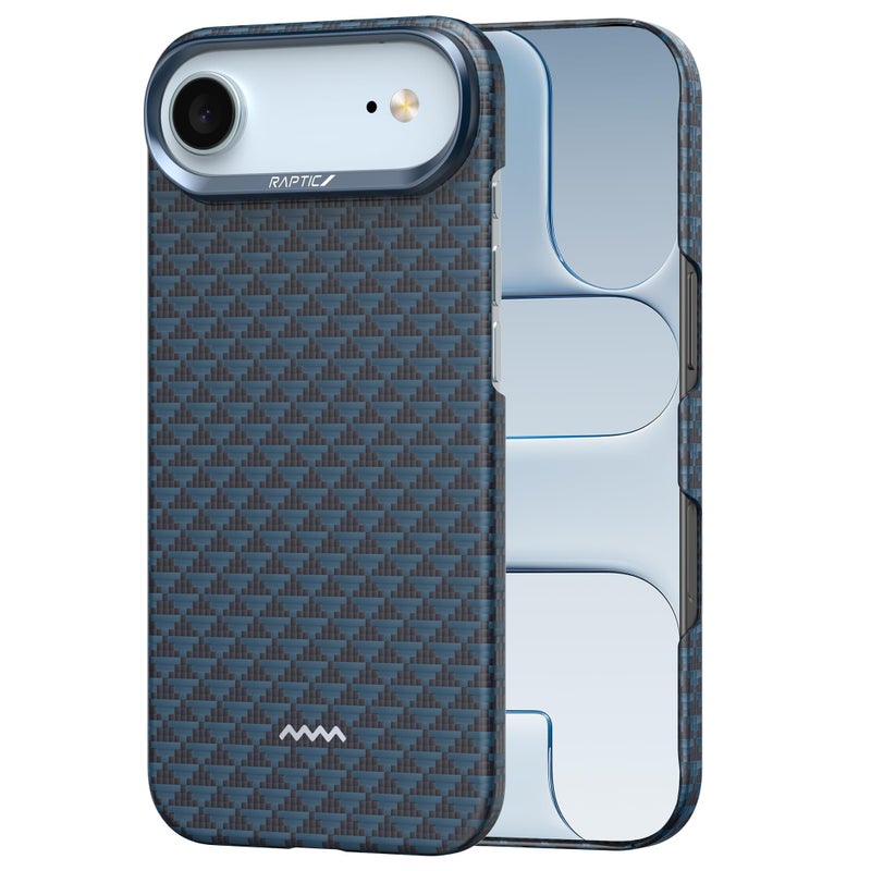 RAPTIC حافظة RAPTIC AeroWoven لجهاز iPhone Air 6.5 بوصة، متوافقة مع MagSafe، غير قابلة للانزلاق وحافظة خفيفة للغاية لجهاز iPhone Air مع شعور بدون حافظة، نسيج ألياف أراميد 1500D، عميق. - Image 1
