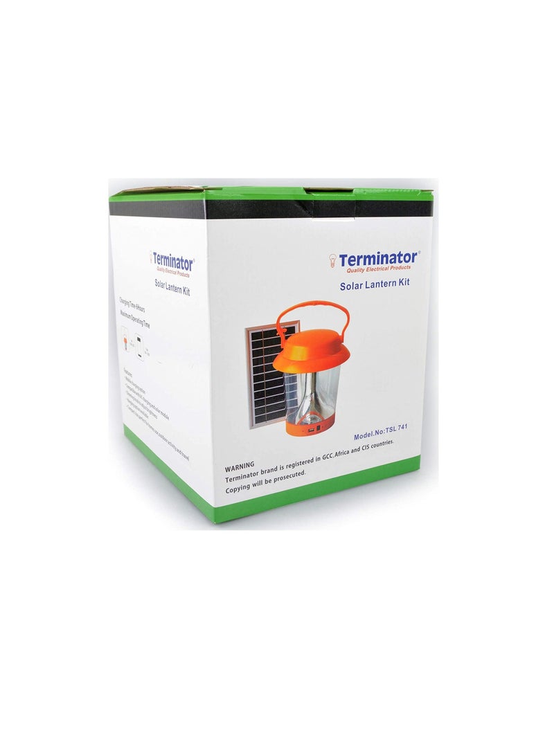 Terminator Solar Rechargeable kit with LED lantern and solar panel from Terminator - TSL 741 - Image 1