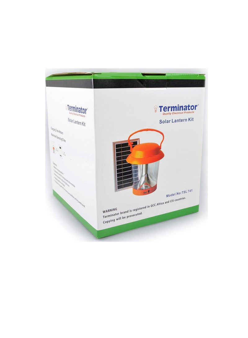 Terminator Solar Rechargeable kit with LED lantern and solar panel from Terminator - TSL 741 - Image 2
