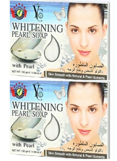 Two Pieces Of Whitening Pearl Soap With Pearl