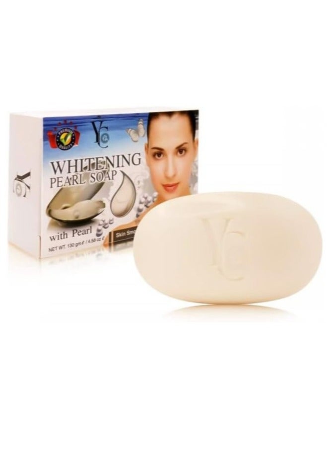 واي سي قطعتين من الصابون المتطوره باللؤلؤ لتبيض ونفخ الوجه 130x2 جرام - Image 2