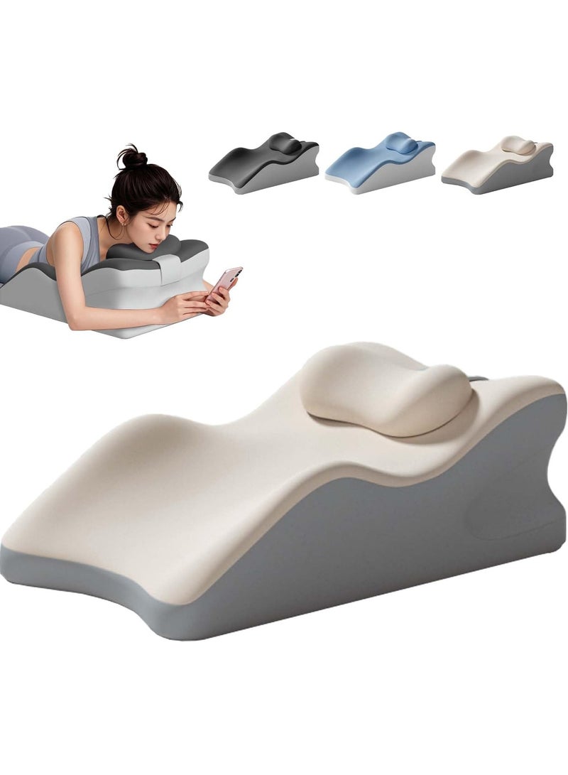 Bukela Relax Cush Pillow,2025 New Model Relax cush Ergonomic Pillow, Supports Posture in Any Position, Stomach Sleeping Pillow with Removable Cover,Suitable for Massage, Reading and Other Projects - Image 1