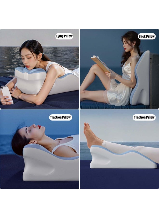 Bukela Relax Cush Pillow,2025 New Model Relax cush Ergonomic Pillow, Supports Posture in Any Position, Stomach Sleeping Pillow with Removable Cover,Suitable for Massage, Reading and Other Projects - Image 3