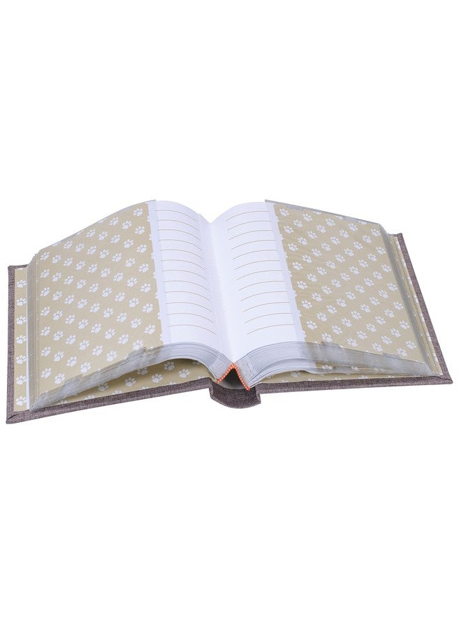 مالدن ألبوم صور من القماش البني للحيوانات الأليفة من Malden International Designs 1 Up 4x6 Love is everything مع مساحات كتابة مذكرات، غلاف صلب، 3 × 3 بوصة، جيب أمامي للصور - Image 3