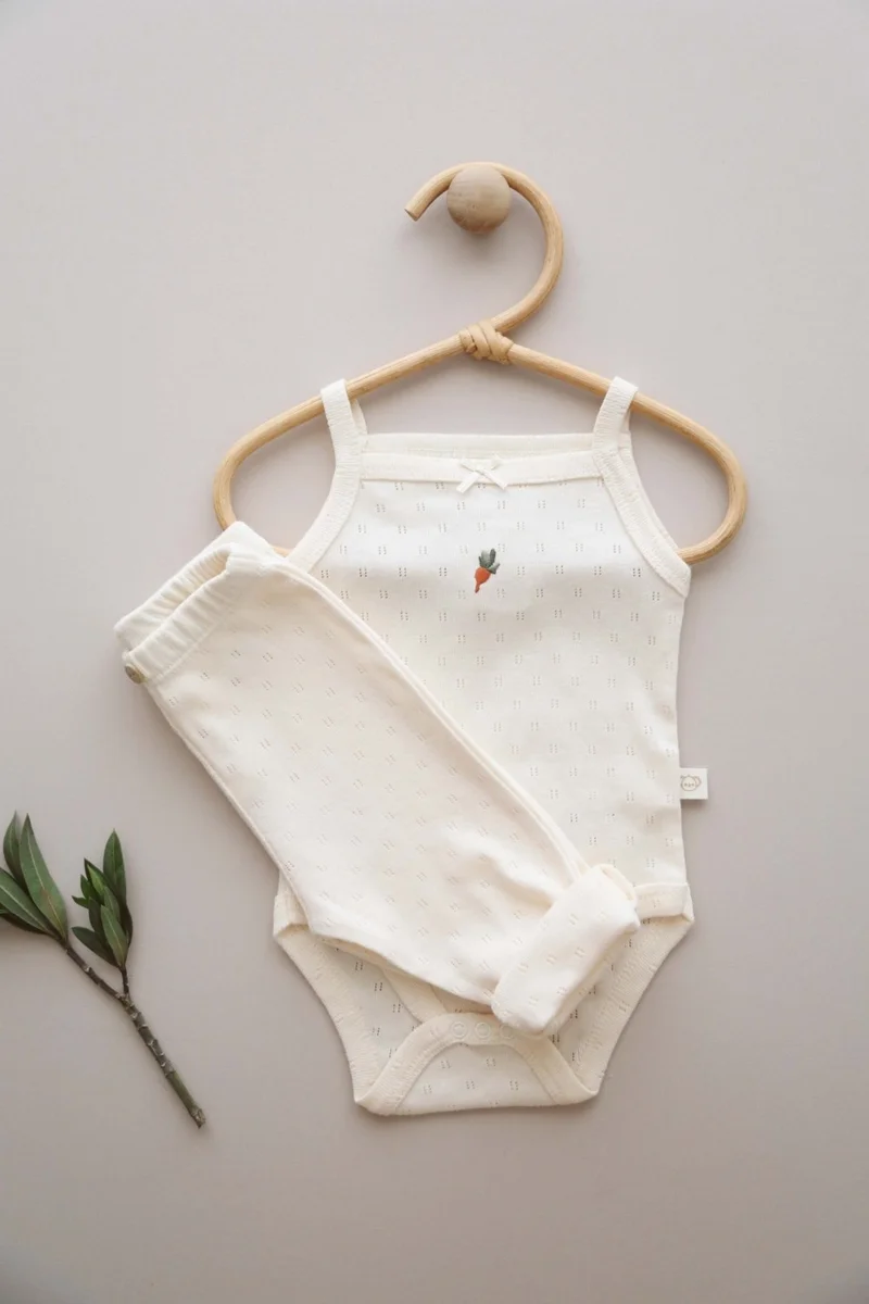 Ohlala Koala Beet Embroidered Baby Rope Suspender - Tights Set