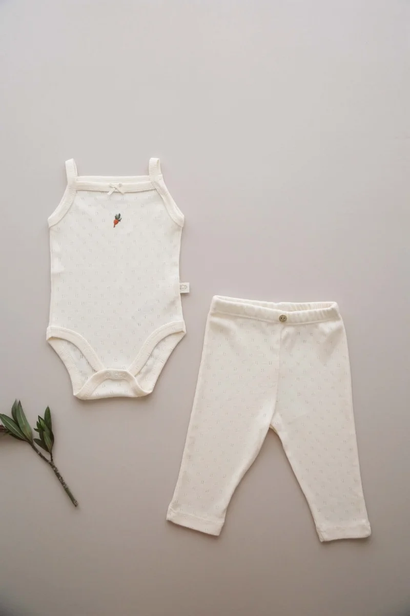 Ohlala Koala Beet Embroidered Baby Rope Suspender - Tights Set