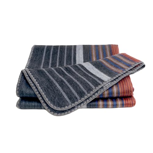 QISU Alpaca Wool Blanket Throw | Large, Beautiful, Warm, Variegated | 85 x 65 inches | Ultra-Soft, Hypoallergenic and Breathable | Non-Itchy or Scratchy Fabric (Grey Autumns) - Image 3