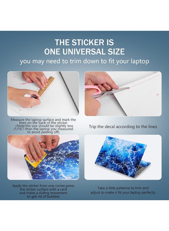 icolor Laptop Skin Sticker Decal, 12" 13" 13.3" 14" 15" 15.4" 15.6 inch Laptop Vinyl Skin Sticker Cover Art Decal Protector Notebook PC - Image 2