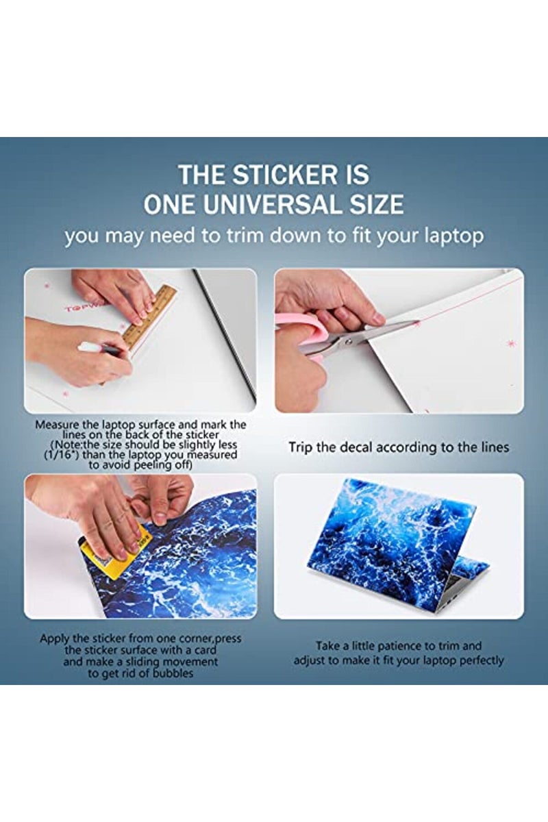 icolor Laptop Skin Sticker Decal, 12" 13" 13.3" 14" 15" 15.4" 15.6 inch Laptop Vinyl Skin Sticker Cover Art Decal Protector Notebook PC - Image 2