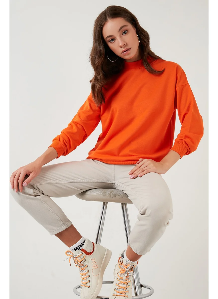 Lela High Collar Basic Knitted Sweat Women SWEAT 5863323