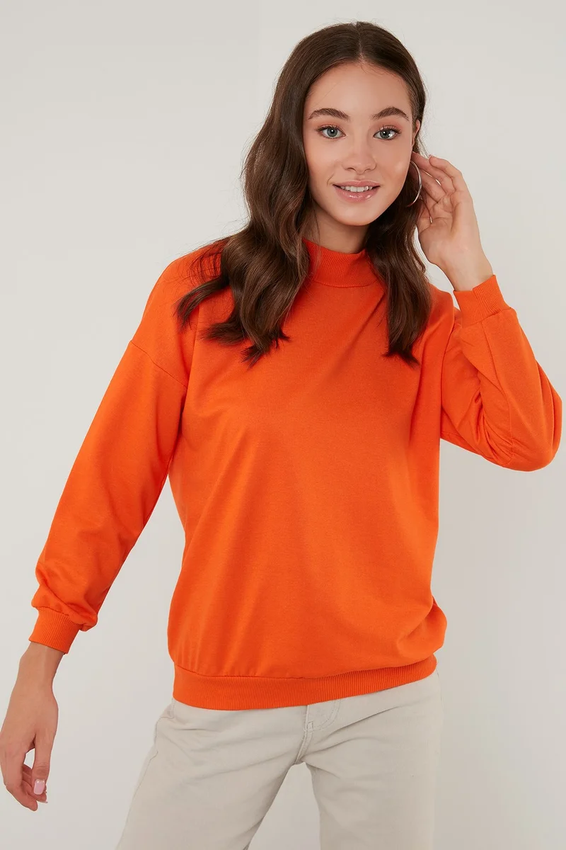 Lela High Collar Basic Knitted Sweat Women SWEAT 5863323