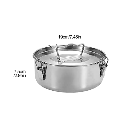 Tookie Flan Mold, Portable Flan Pan Flanera Mold, Food-Grade Stainless Steel Large Capacity Round Cake Baking Flan Maker with Lid and Handle for Chocolate Cake Cupcake Pudding(Silver) - Image 2