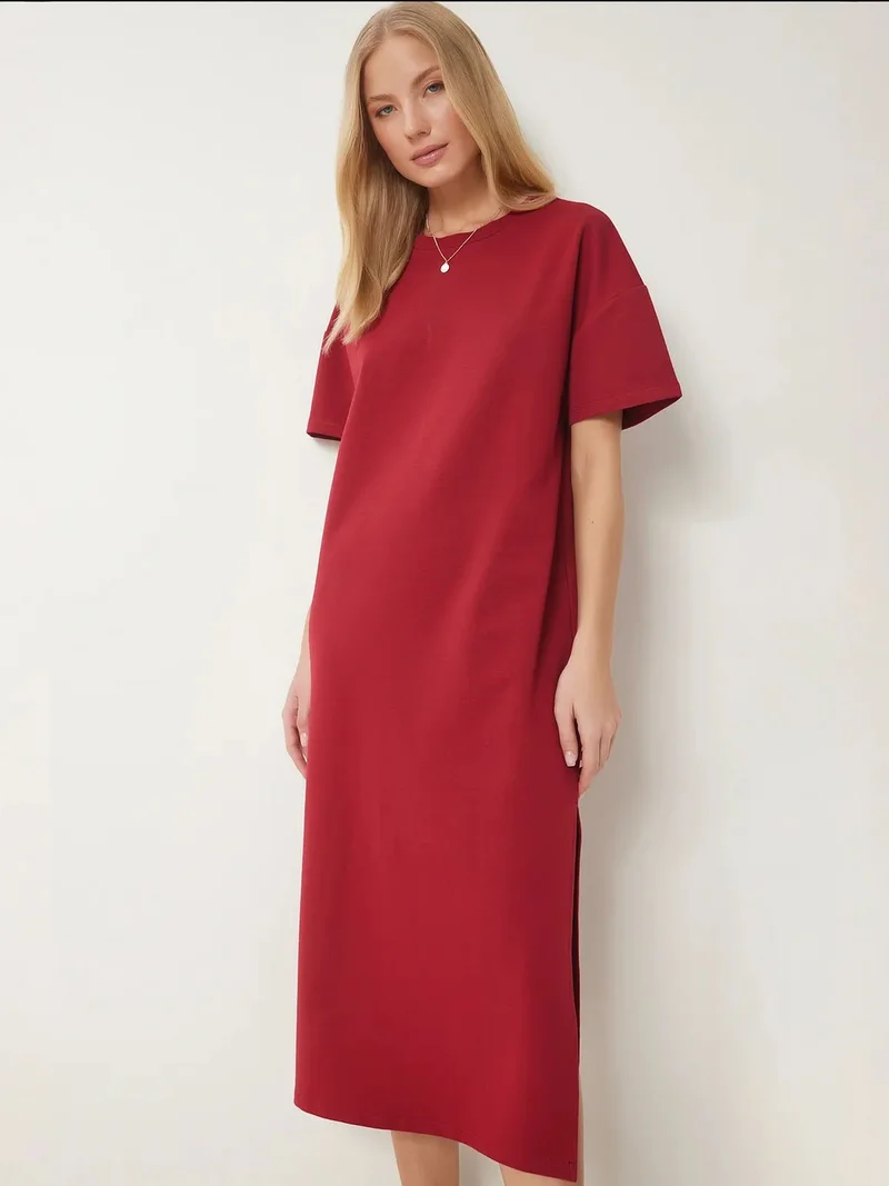 السعادة في إسطنبول ISTANBUL Midi Cotton Dress with Slit