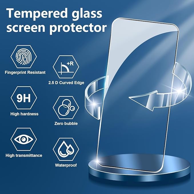OpenTech®️ Military-Grade Tempered Glass Screen Protector Compatible for Vivo X200 FE with Edge to Edge Coverage and Easy Installation kit (6.31 Inches) - Image 2