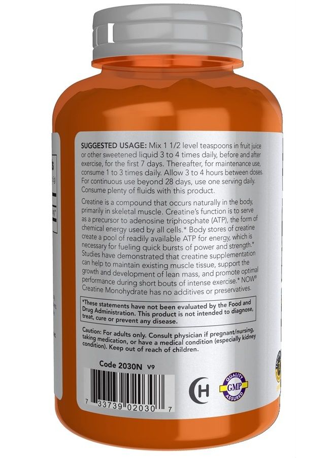 now Sports Nutrition, Creatine Monohydrate Powder, Mass Building*/Energy Production*, 8-Ounce - Image 3